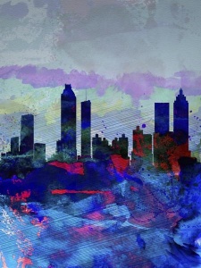 NAXART Studio - Atlanta Watercolor Skyline