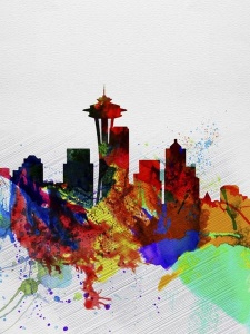 NAXART Studio - Seattle Watercolor Skyline 2