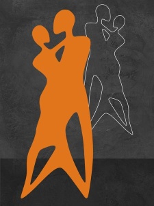 NAXART Studio - Orange Couple Dancing