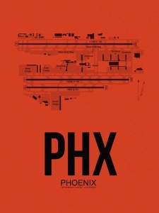 NAXART Studio - PHX Phoenix Airport Orange