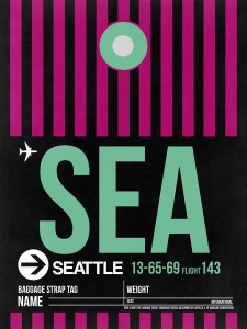 NAXART Studio - SEA Seattle Luggage Tag 2