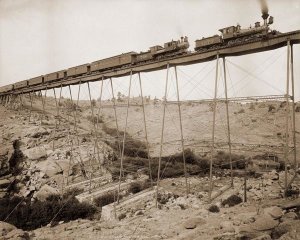 William Henry Jackson - Dale Creek Bridge, Wyoming, Union Pacific Railway, 1885