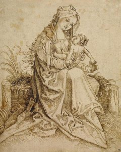Unknown - The Virgin and Child on a Grassy Bench