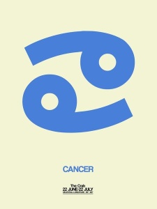 NAXART Studio - Cancer Zodiac Sign Blue