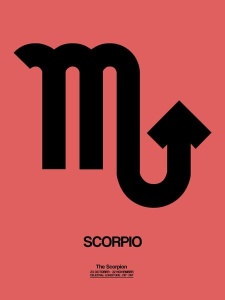 NAXART Studio - Scorpio Zodiac Sign Black