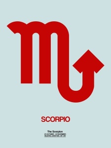 NAXART Studio - Scorpio Zodiac Sign Red