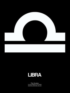 NAXART Studio - Libra Zodiac Sign White
