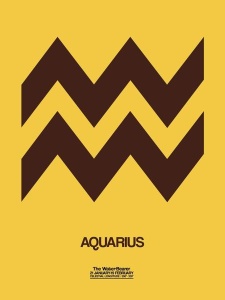NAXART Studio - Aquarius Zodiac Sign Brown