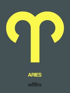 NAXART Studio - Aries Zodiac Sign Yellow