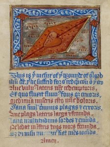 Unknown 12th Century English Illuminator - Christs Side Wound