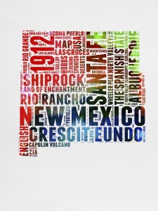 NAXART Studio - New Mexico Watercolor Word Cloud