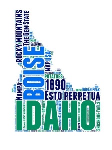 NAXART Studio - Idaho Word Cloud Map