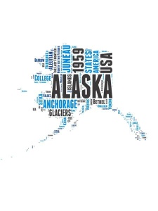 NAXART Studio - Alaska Word Cloud Map