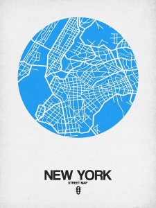 NAXART Studio - New York Street Map Blue