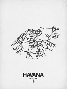 NAXART Studio - Havana Street Map White