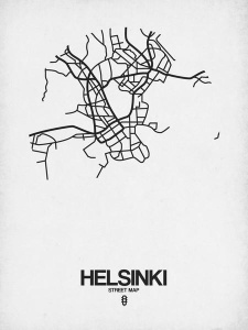 NAXART Studio - Helsinki Street Map White