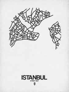 NAXART Studio - Istanbul Street Map White