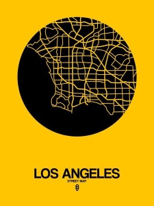 NAXART Studio - Los Angeles Street Map Yellow