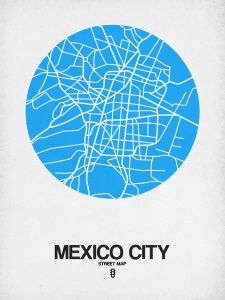 NAXART Studio - Mexico City Street Map Blue