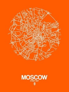 NAXART Studio - Moscow Street Map Orange