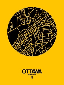 NAXART Studio - Ottawa Street Map Yellow