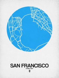 NAXART Studio - San Francisco Street Map Blue