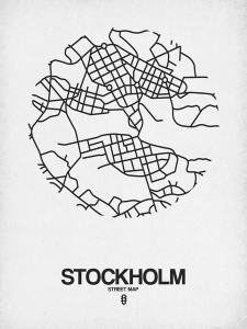 NAXART Studio - Stockholm Street Map White