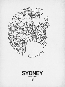 NAXART Studio - Sydney Street Map White