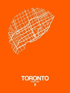 NAXART Studio - Toronto Street Map Orange