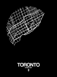 NAXART Studio - Toronto Street Map Black