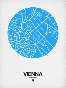 NAXART Studio - Vienna Street Map Blue