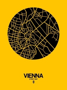 NAXART Studio - Vienna Street Map Yellow