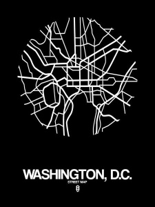 NAXART Studio - Washington,D.C.  Street Map Black