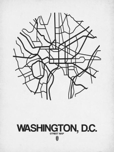 NAXART Studio - Washington,D.C.  Street Map White