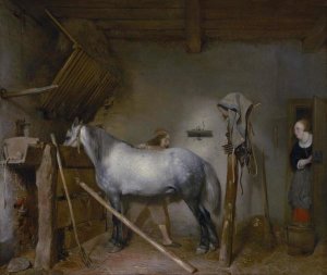 Gerard ter Borch - Horse Stable