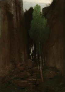 Arnold Boulin - Quell in einer Felsschlucht (Spring in a Narrow Gorge)