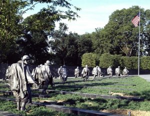 Carol Highsmith - Stainless-steel troopers on "patrol" at the Korean War Veterans Memorial, Washington, D.C.