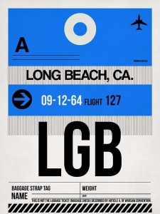 NAXART Studio - LGB Long Beach Luggage Tag I