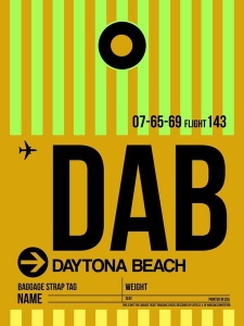 NAXART Studio - DAB Daytona Beach Luggage Tag I