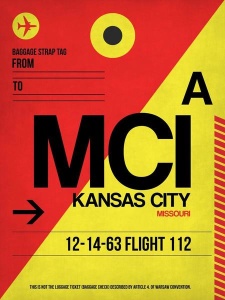NAXART Studio - MCI Kansas City Luggage tag I