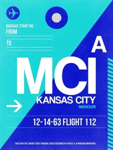 NAXART Studio - MCI Kansas City Luggage tag I