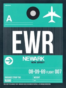 NAXART Studio - EWR Newark Luggage Tag II