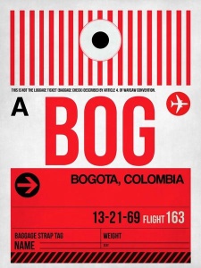 NAXART Studio - BOG Bogota Luggage Tag I