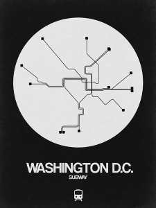NAXART Studio - Washington D.C. White Subway Map
