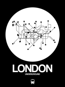 NAXART Studio - London White Subway Map