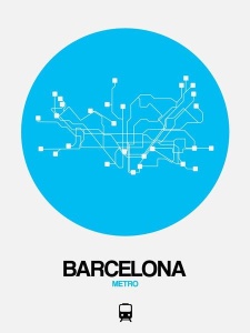 NAXART Studio - Barcelona Blue Subway Map