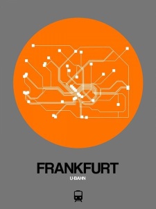 NAXART Studio - Frankfurt Orange Subway Map