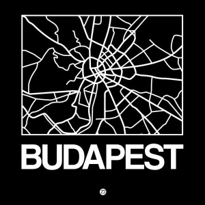 NAXART Studio - Black Map of Budapest