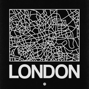 NAXART Studio - Black Map of London