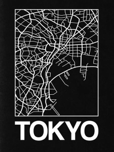 NAXART Studio - Black Map of Tokyo